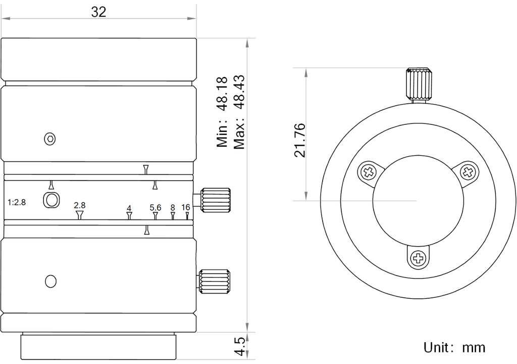 LS-FFL-1470 dimensions (mm)