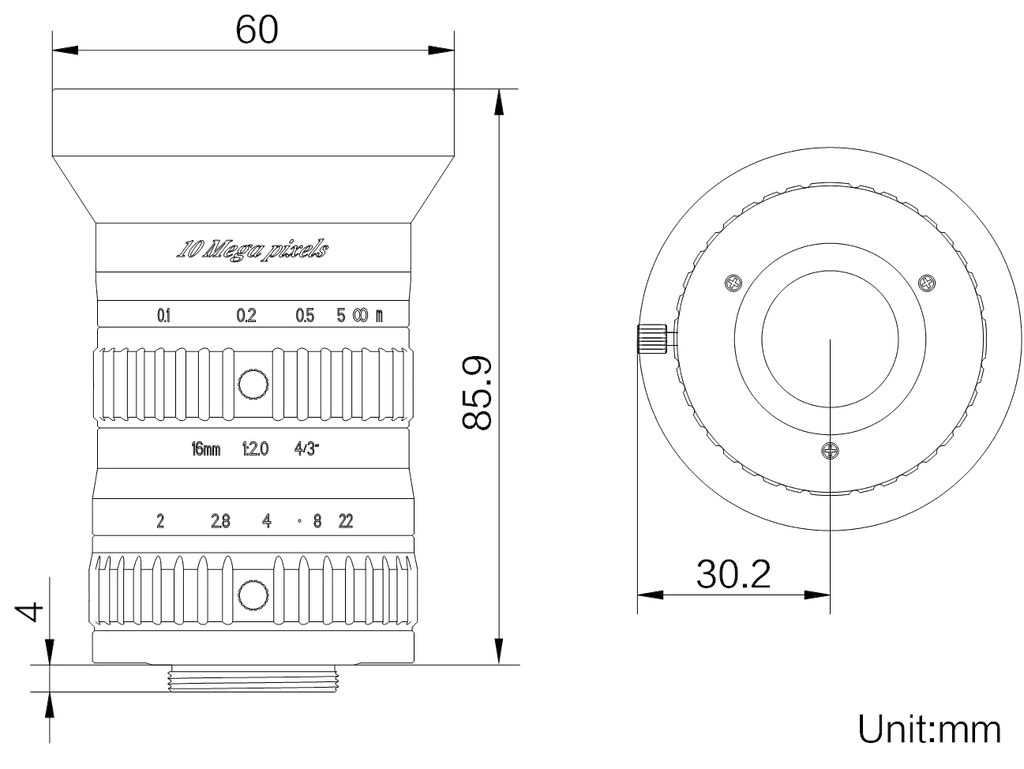 LS-FFL-1528 dimensions (mm)