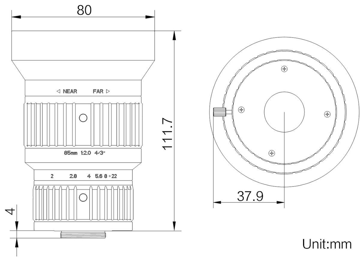 LS-FFL-1532 dimensions (mm)