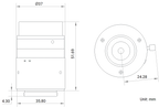 LS-FFL-1360 dimensions (mm)