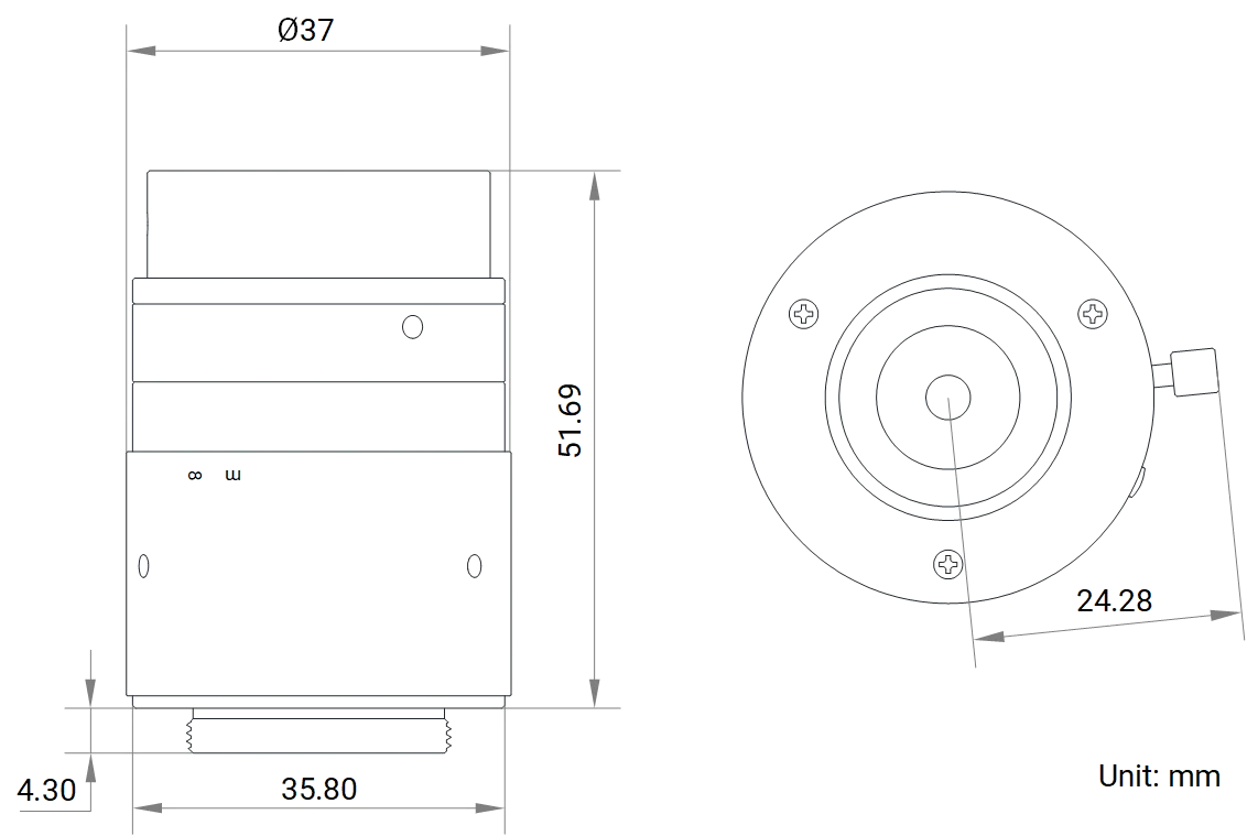 LS-FFL-1360 dimensions (mm)