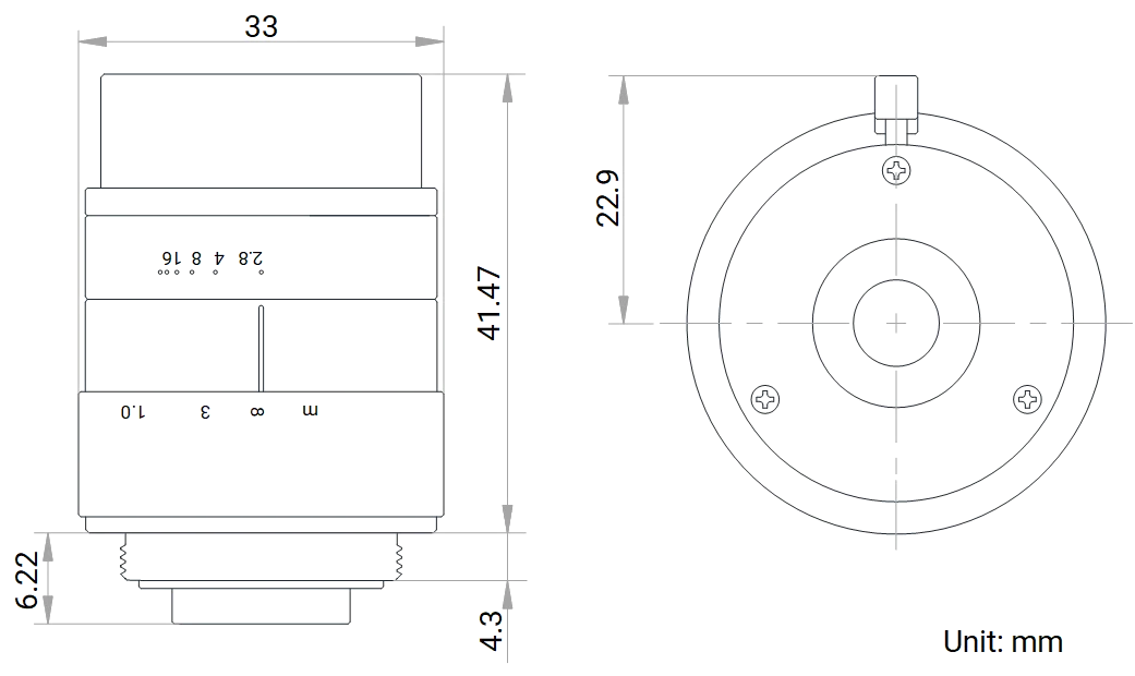 LS-FFL-1359 dimensions (mm)