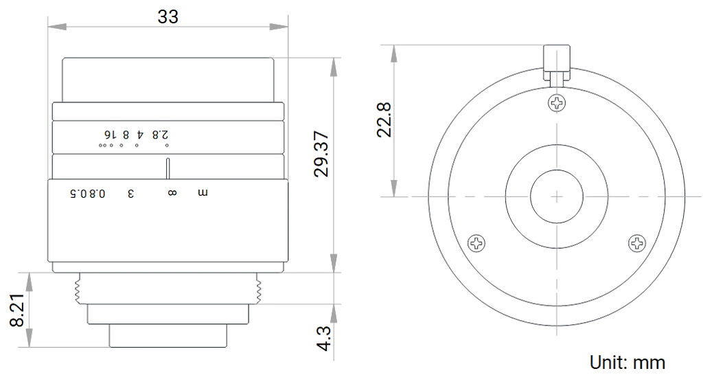 LS-FFL-1358 dimensions (mm)