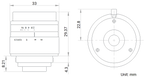 LS-FFL-1358 dimensions (mm)