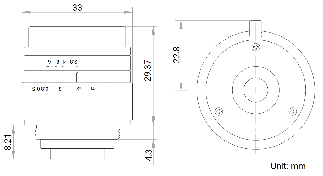 LS-FFL-1358 dimensions (mm)