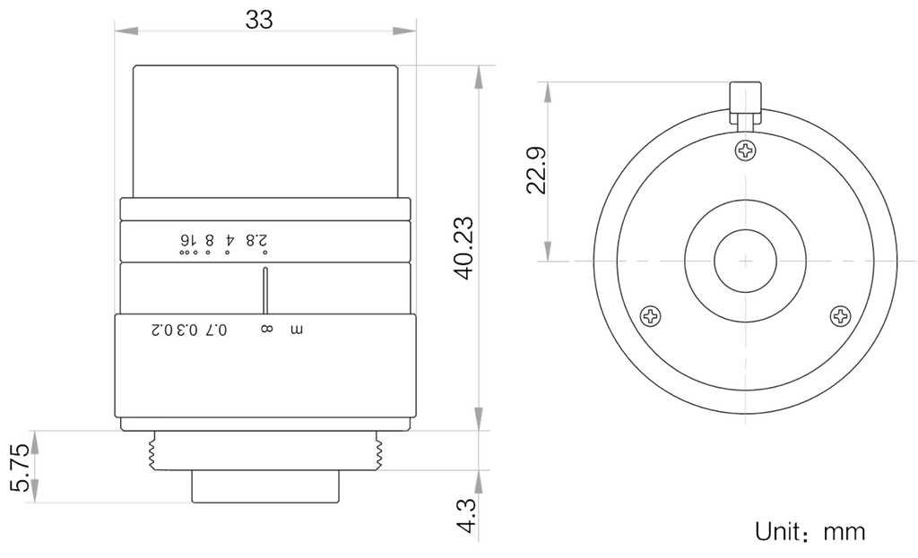 LS-FFL-1355 dimensions (mm)