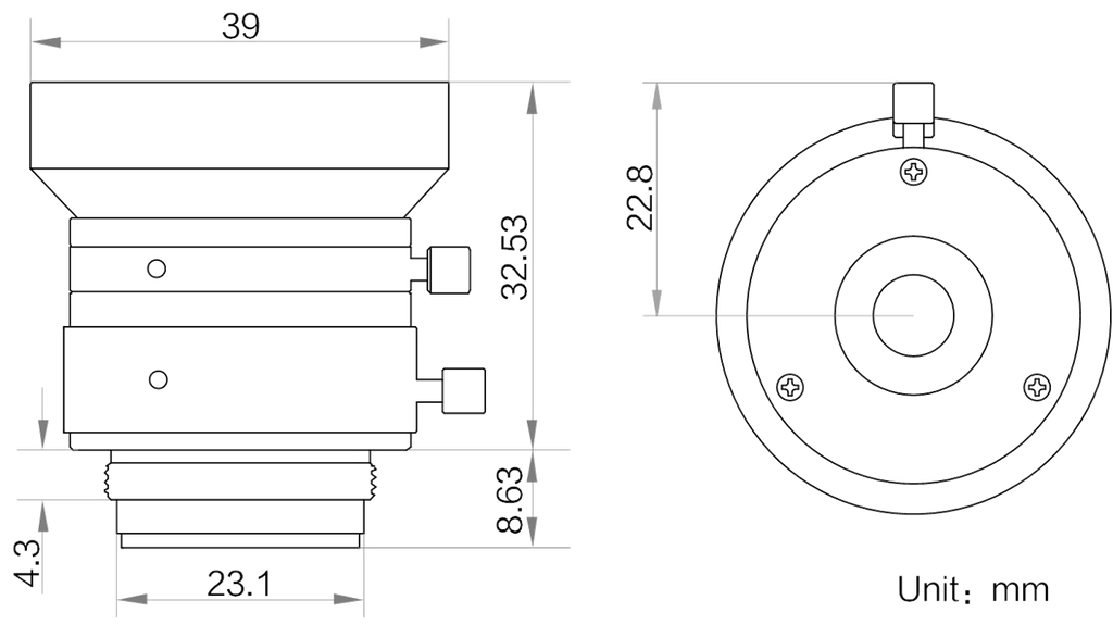 LS-HF0628M-6MPE dimensions (mm)