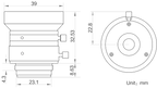 LS-HF0628M-6MPE dimensions (mm)