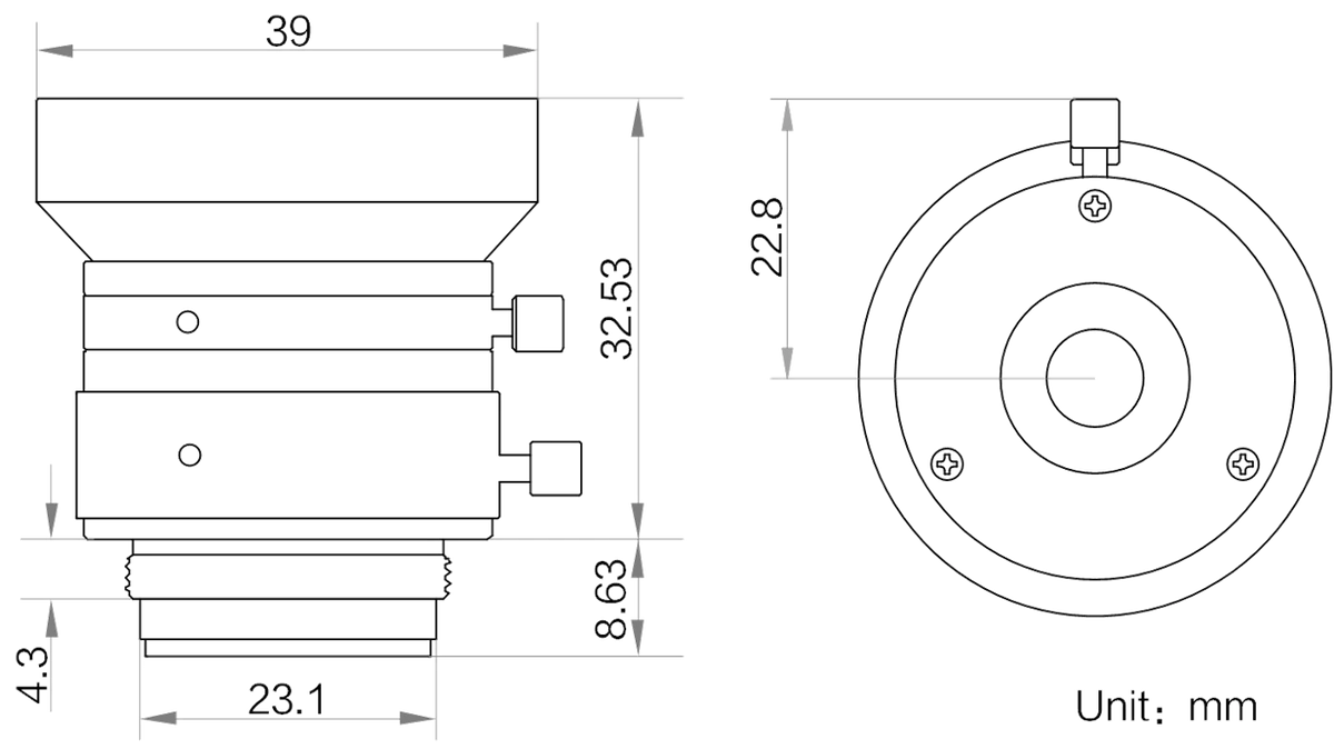 LS-HF0628M-6MPE dimensions (mm)