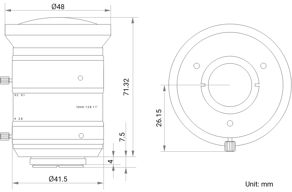 LS-FFL-1396 dimensions (mm)