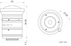 LS-KF1224M-25MP dimensions (mm)