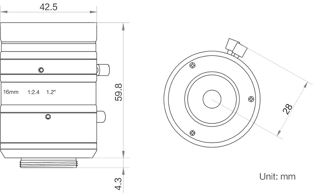LS-FFL-1405 dimensions (mm)
