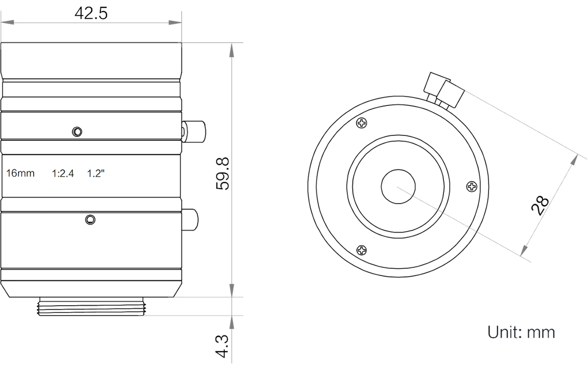 LS-FFL-1405 dimensions (mm)