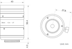 LS-KF2524M-25MP dimensions (mm)