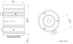 LS-KF3524M-25MP dimensions (mm)
