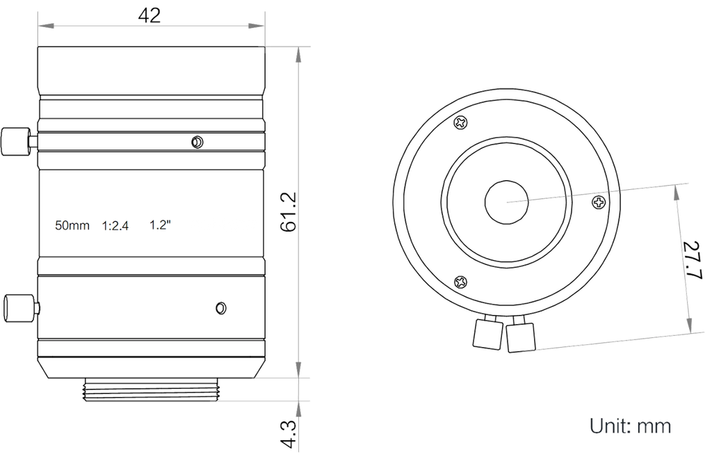 LS-KF5024M-25MP dimensions (mm)