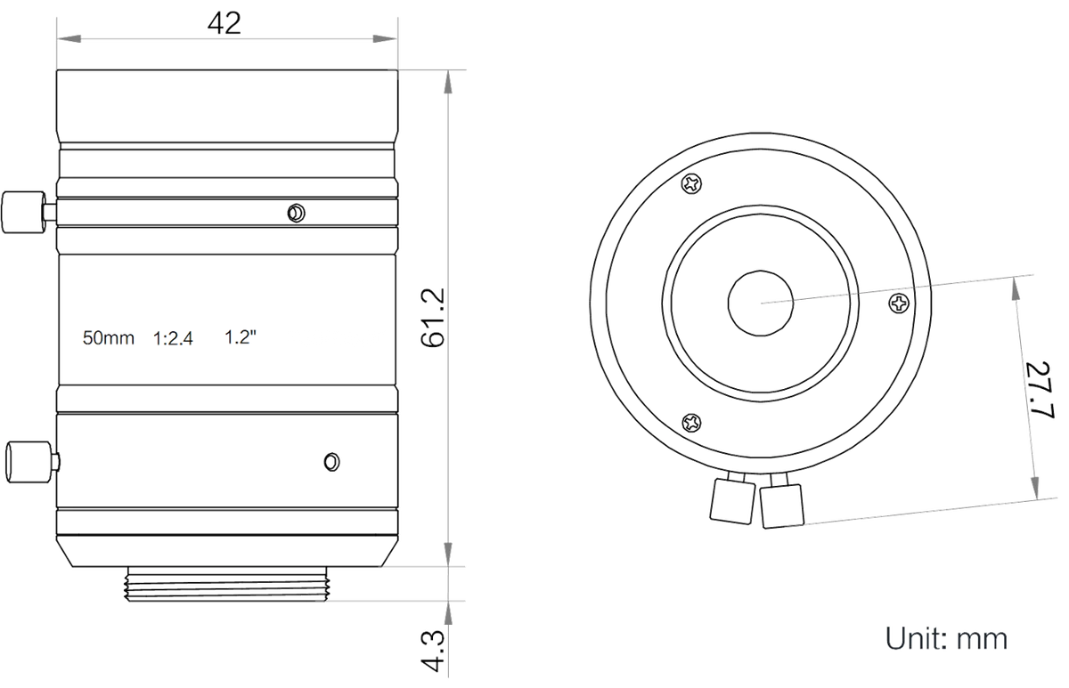 LS-KF5024M-25MP dimensions (mm)
