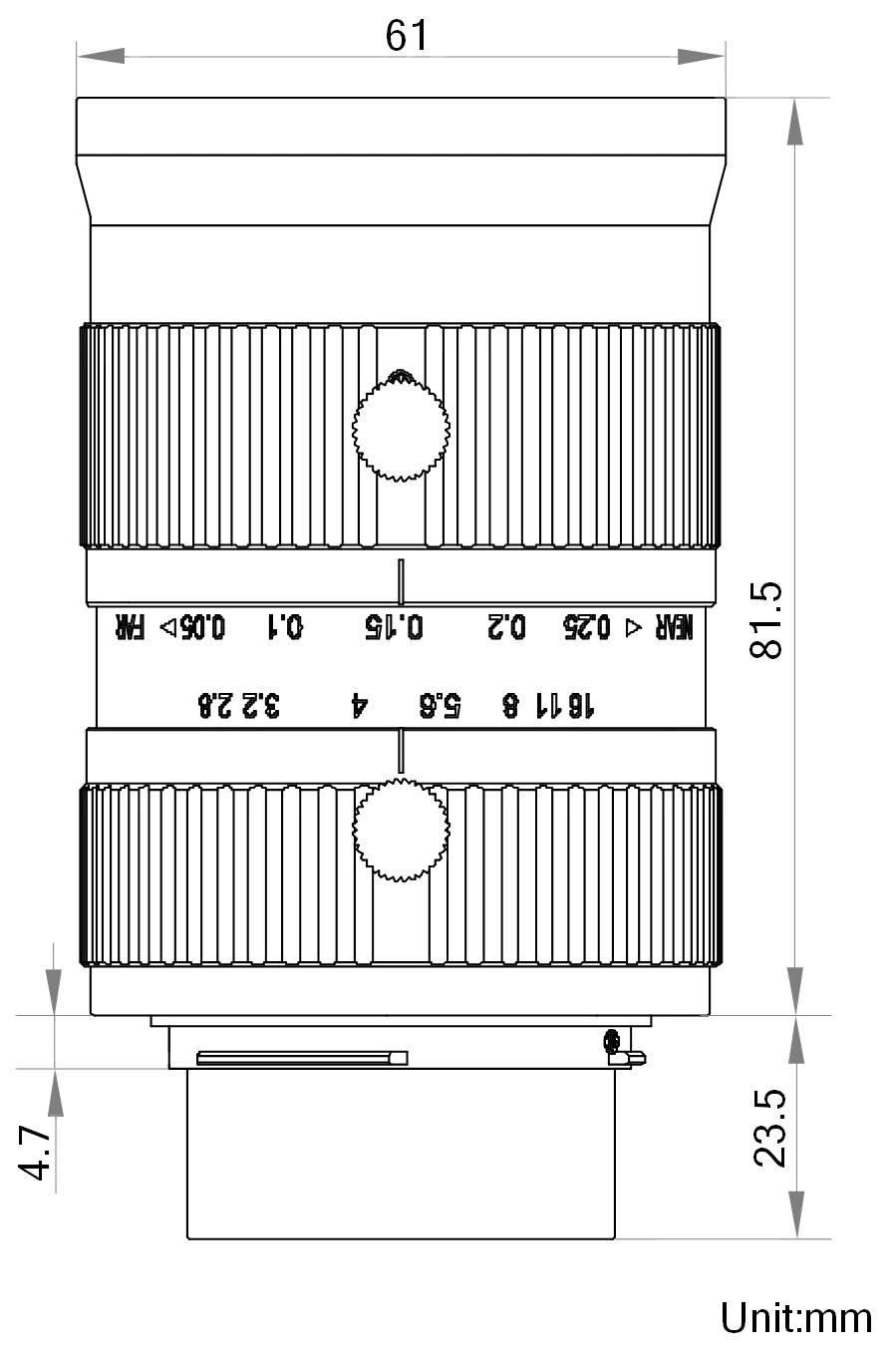 LS-LF3528M-F dimensions (mm)