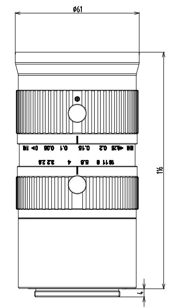 LS-AF3528M-M42 dimensions (mm)
