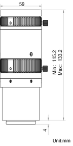 LS-AF5040M-M42 dimensions (mm)