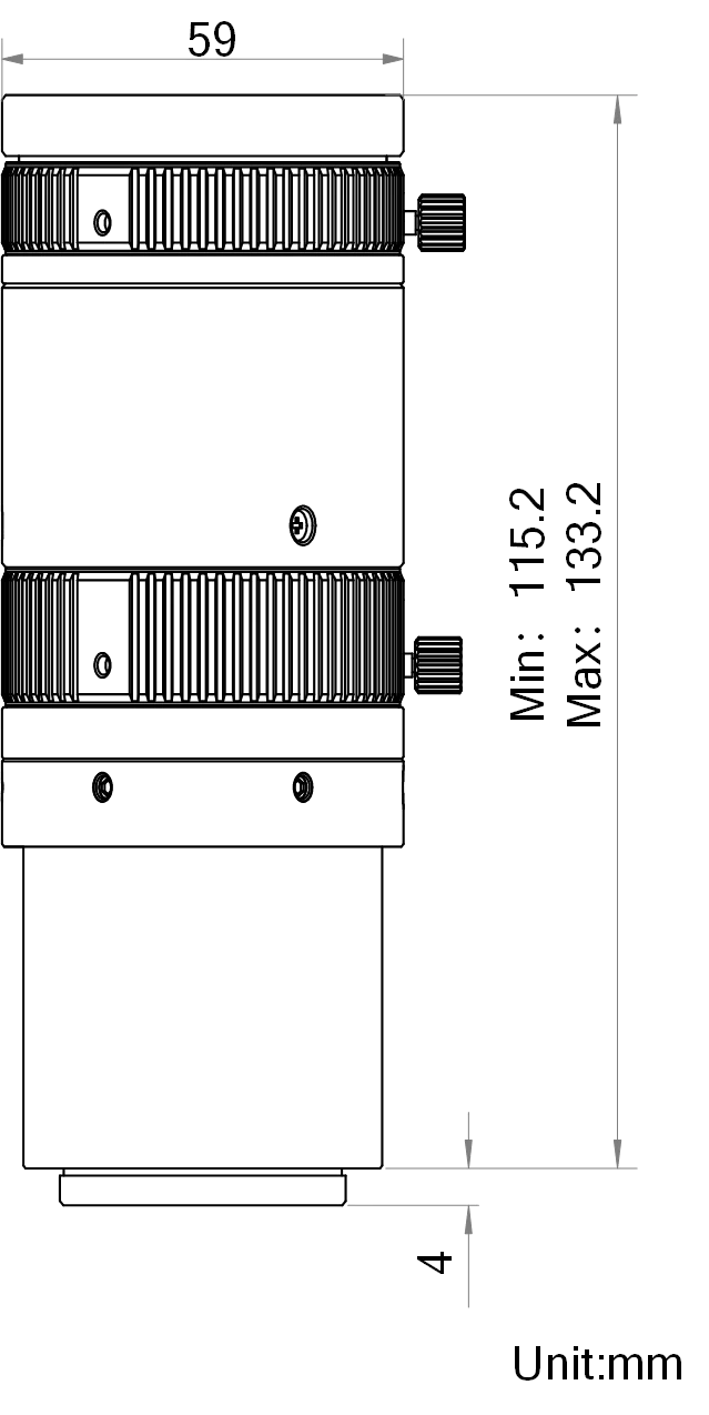 LS-AF5040M-M42 dimensions (mm)
