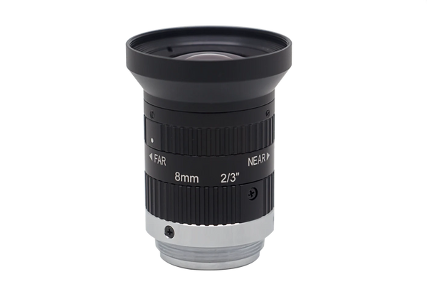8 mm, F2.4, 2/3", 5 MP lens, C-mount