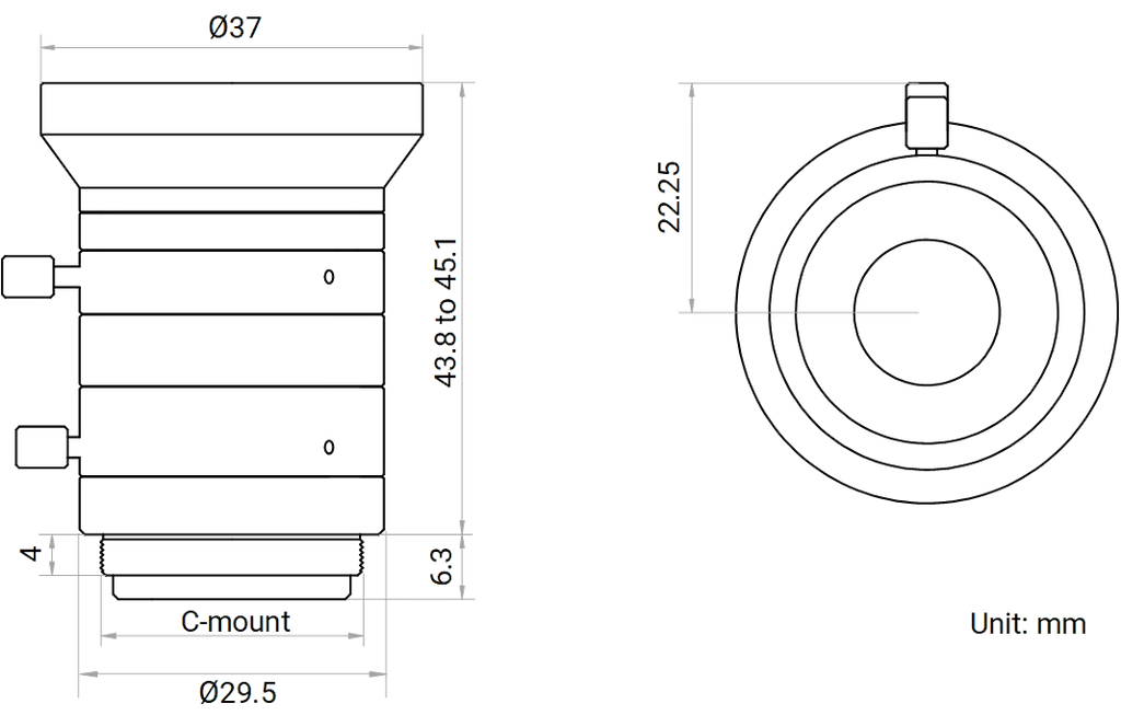 LS-MF0824M-5MPE dimensions (mm)