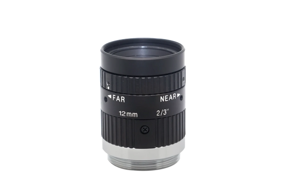 12 mm, F2.4, 2/3", 5 MP lens, C-mount