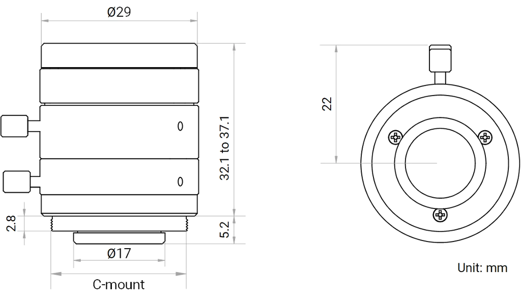 LS-FFL-1497 dimensions (mm)