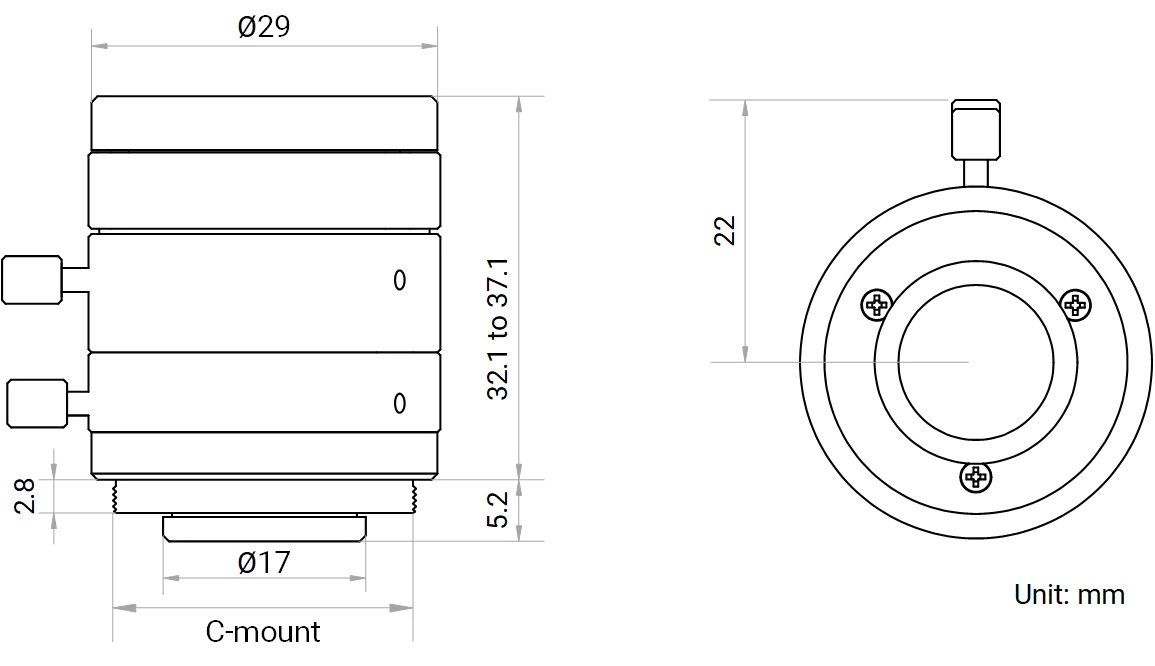 LS-FFL-1497 dimensions (mm)