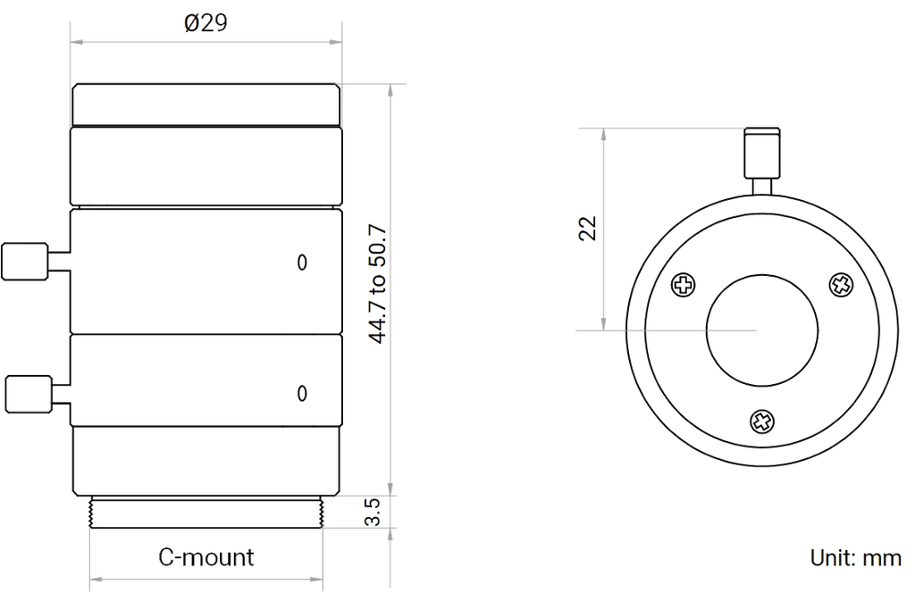 LS-FFL-1499 dimensions (mm)