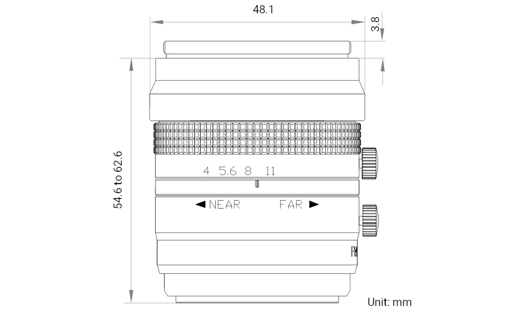 LS-AF2840M-M42 dimensions (mm)