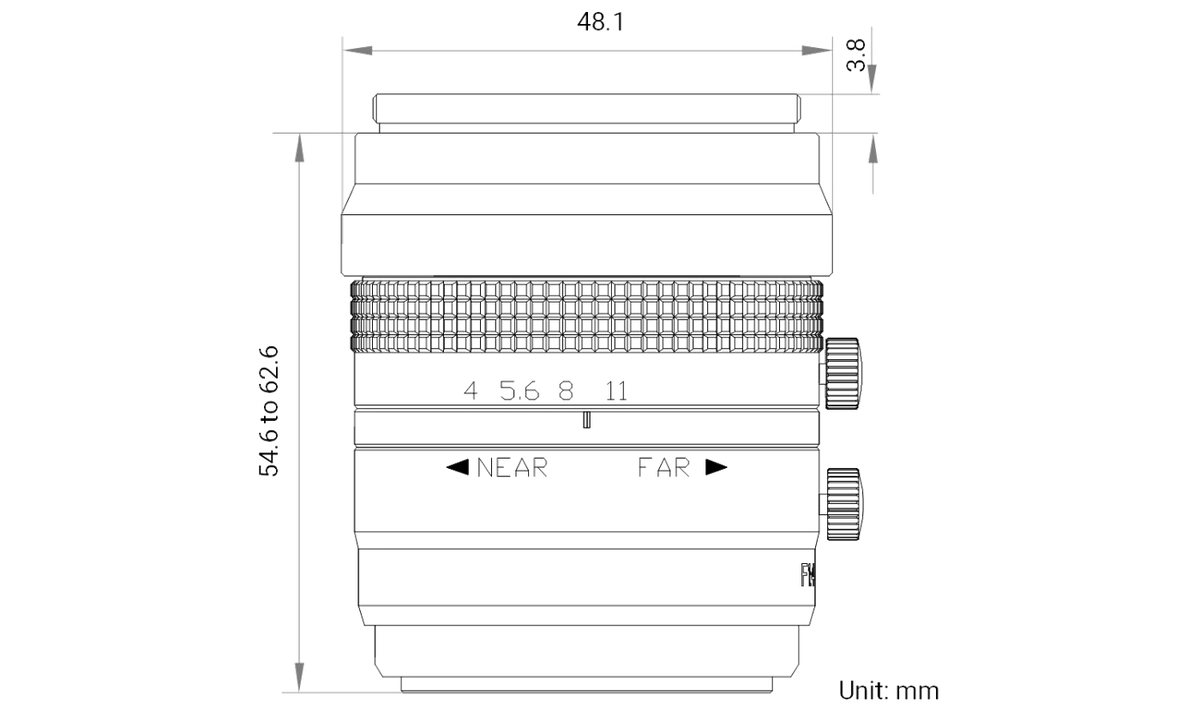 LS-AF2840M-M42 dimensions (mm)