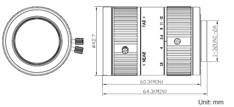 LS-KF7528M-12MP dimensions (mm)