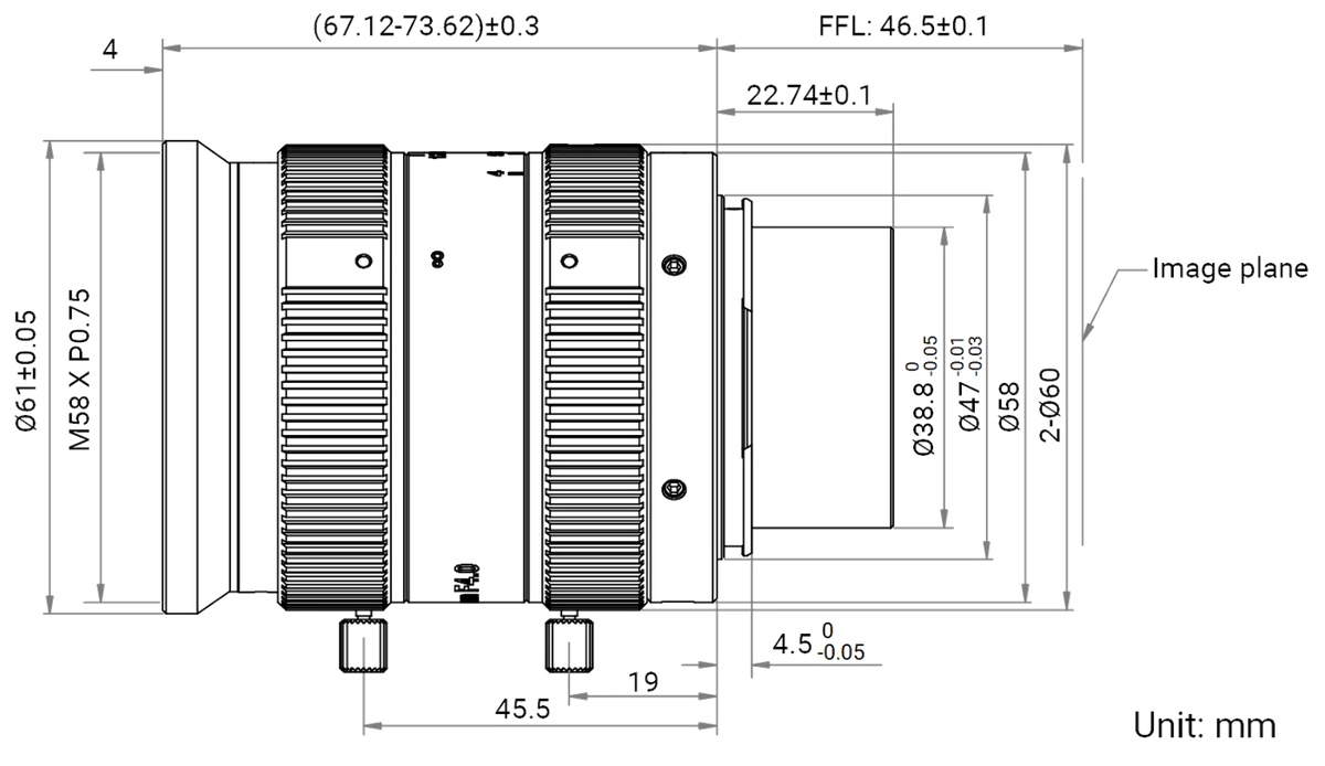 LS-LF3540M-F dimensions (mm)