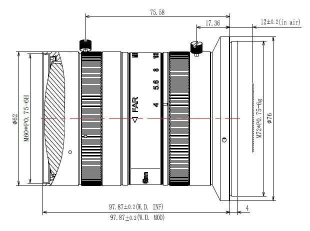 LS-FFL-1430 dimensions (mm)