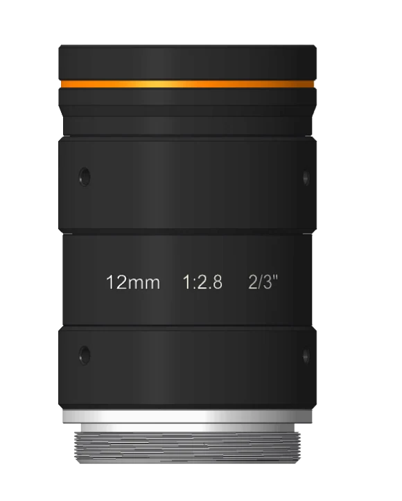 12 mm, F2.8, 2/3", 10 MP lens, C-mount