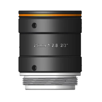 25 mm, F2.8, 2/3", 10 MP lens, C-mount