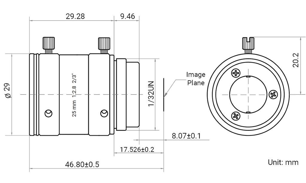 LS-FFL-1475 dimensions (mm)