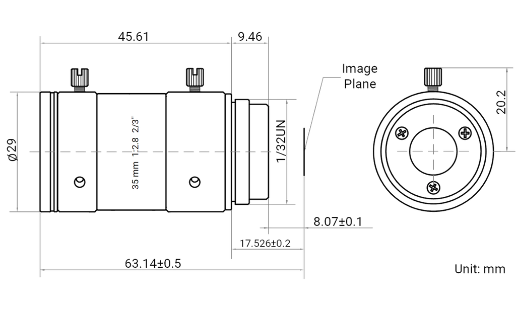 LS-FFL-1476 dimensions (mm)