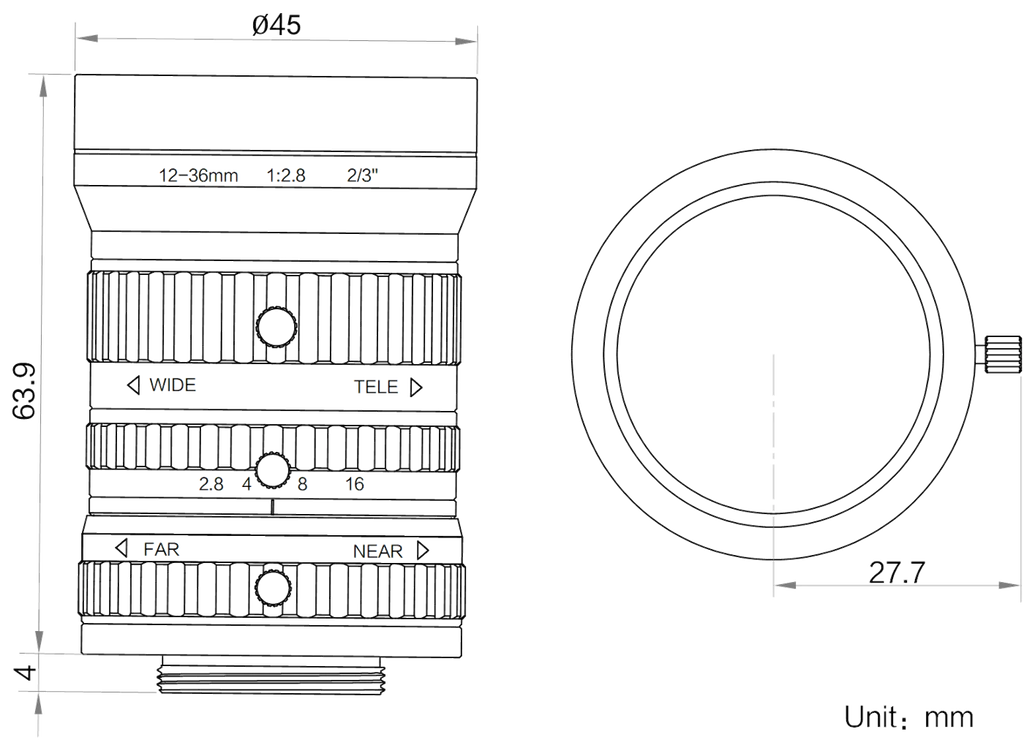 LS-FFL-1711 dimensions (mm)