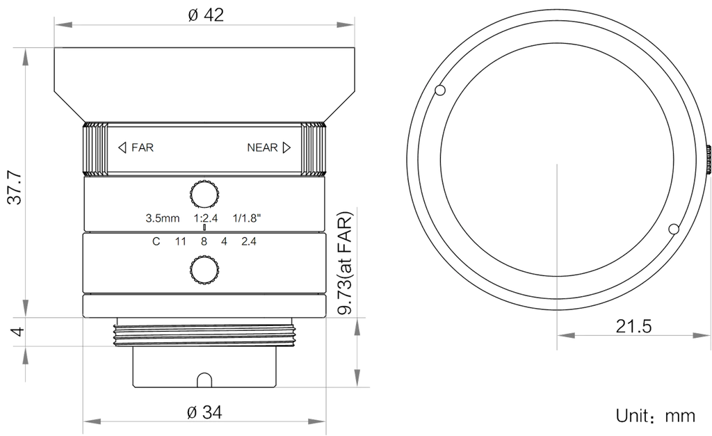 LS-HF03524M-MP dimensions (mm)