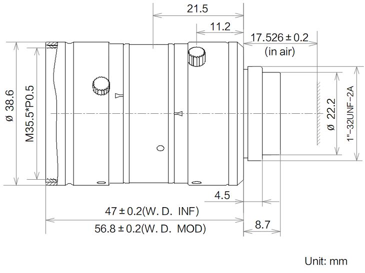 LS-KF5028M-12MP dimensions (mm)