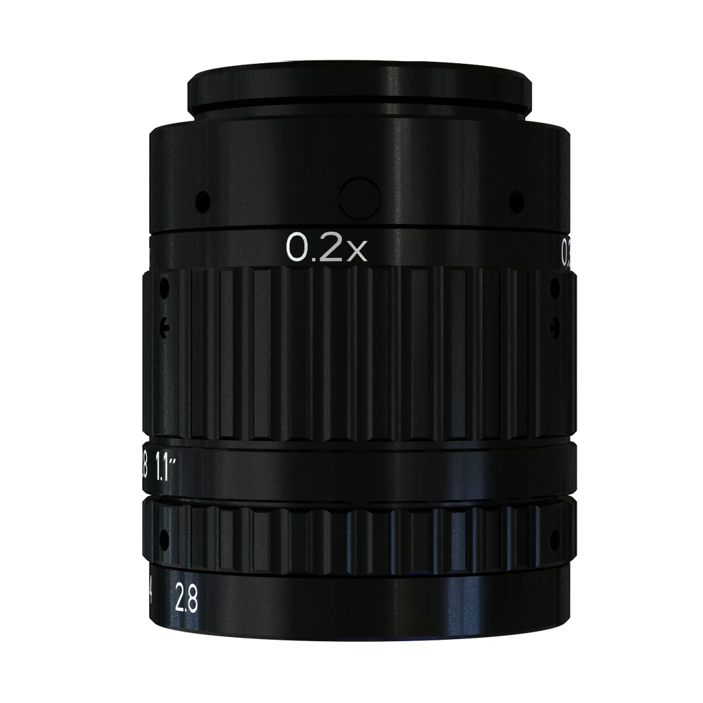 25mm, F2.8, 1.1", C-mount, Macro lens (65 mm (-0.4X) to 260.4 mm (-0.1X)) (LS-FFL-1455)