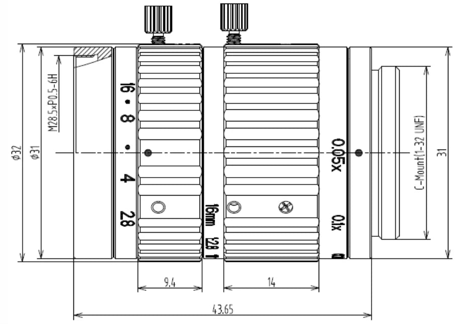 LS-FFL-1454 dimensions (mm)
