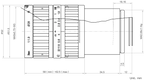 LS-AF2519M-M42-NIR dimensions (mm)