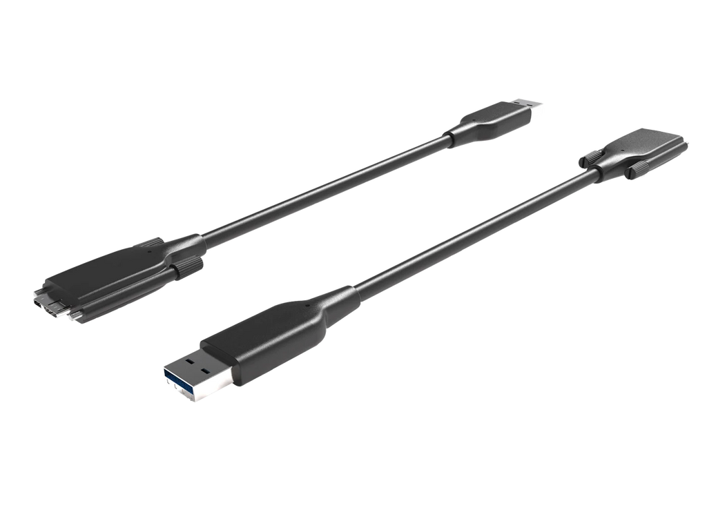 Camera Data Cable, Micro-B male (with screw) to A male, 3 m, drag-chain use, 4.8 mm cable (LS-CBL-0135)