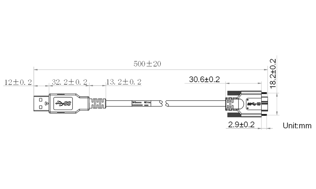 LS-CBL-0141 dimensions (mm)