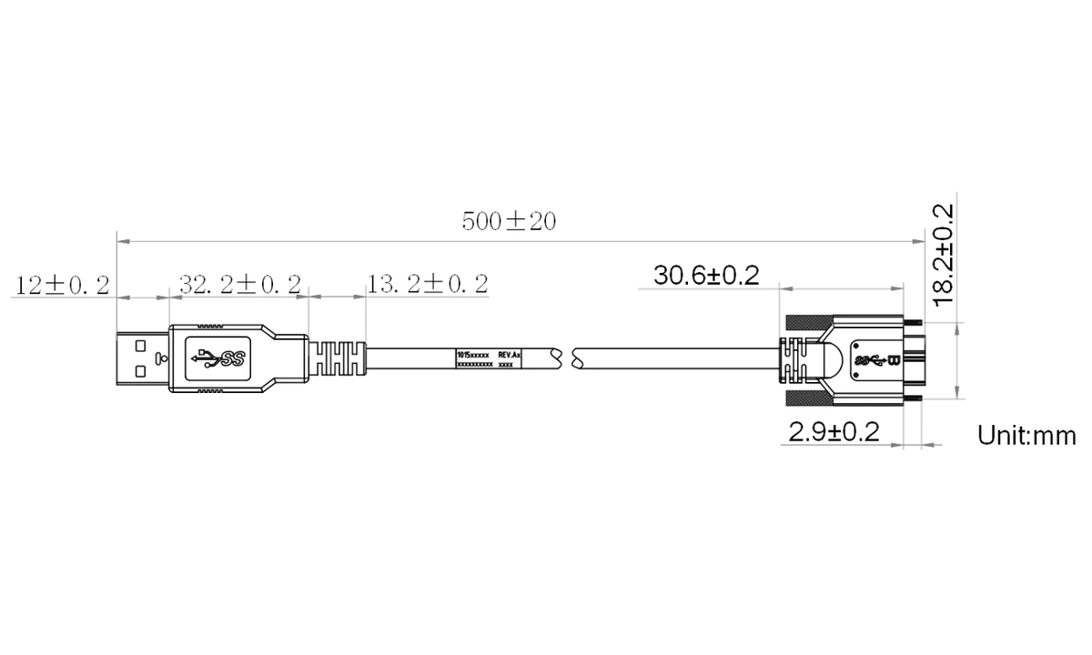 LS-CBL-0141 dimensions (mm)
