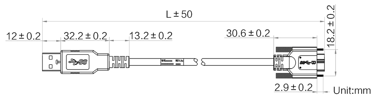 LS-CBL-0144 dimensions (mm)